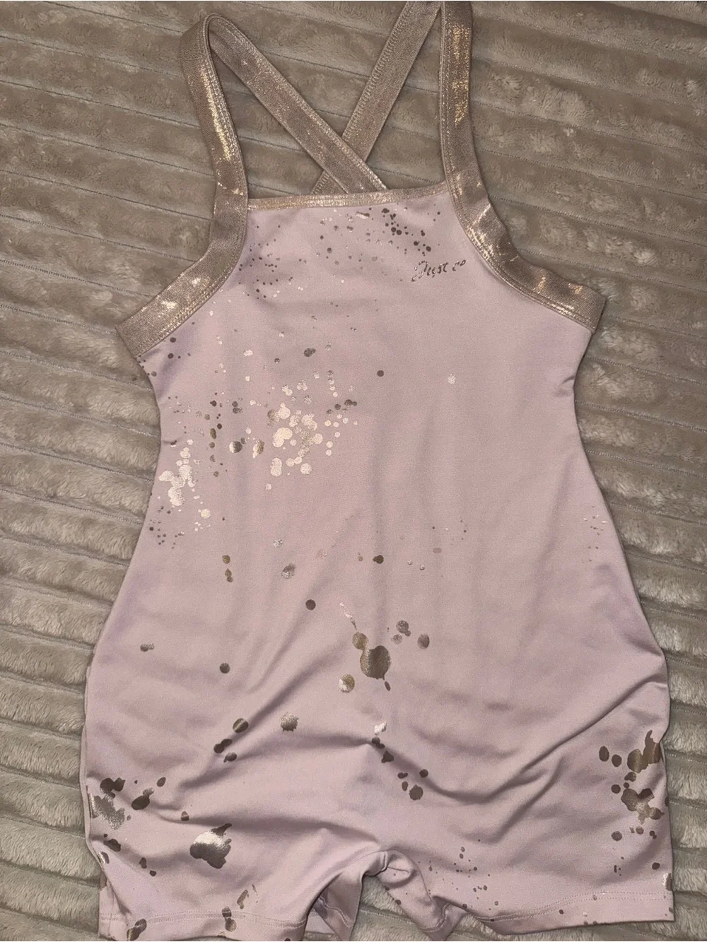 Girls' Sleeveless Lavender Sparkle leotard size large